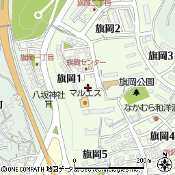 旗岡簡易郵便局周辺の地図