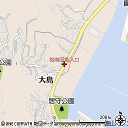 桜南団地入口周辺の地図