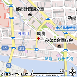 徳島県小松島市小松島町網渕周辺の地図