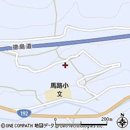 徳島県三好市池田町馬路源氏岡周辺の地図