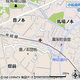 徳島県小松島市中郷町豊ノ本90-10周辺の地図