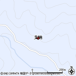 徳島県美馬市穴吹町口山支納周辺の地図