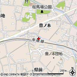 徳島県小松島市中郷町豊ノ本100-12周辺の地図