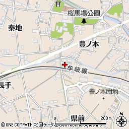 徳島県小松島市中郷町豊ノ本101-1周辺の地図