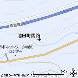 徳島県三好市池田町馬路成年周辺の地図