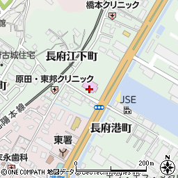 下関市立長府体育館周辺の地図