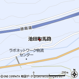 徳島県三好市池田町馬路周辺の地図