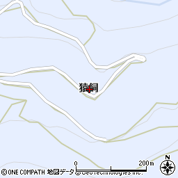 徳島県美馬市穴吹町口山猿飼周辺の地図