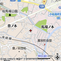 徳島県小松島市中郷町豊ノ本78-3周辺の地図