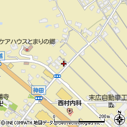 山口県山陽小野田市西高泊519-3周辺の地図