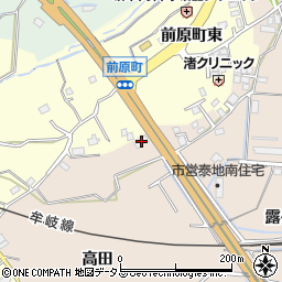 徳島県小松島市中郷町高田周辺の地図