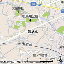 徳島県小松島市中郷町豊ノ本周辺の地図
