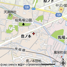 徳島県小松島市中郷町豊ノ本50-2周辺の地図