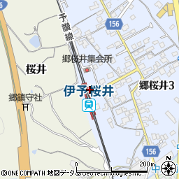 伊予桜井駅周辺の地図