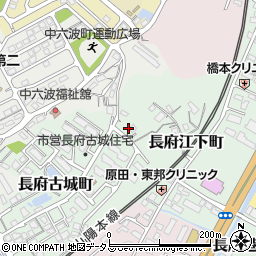 山口県下関市長府古城町4周辺の地図
