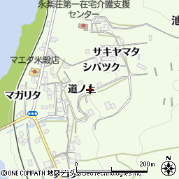 徳島県三好市池田町中西道ノ上1687周辺の地図