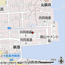 徳島県小松島市小松島町（新港）周辺の地図