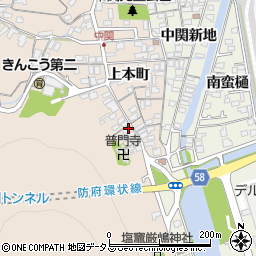 山口県防府市田島上本町2687周辺の地図