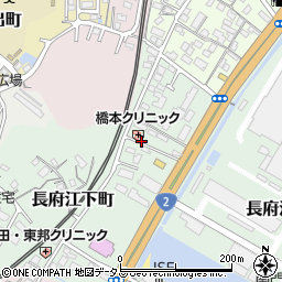 山口県下関市長府江下町1-21周辺の地図