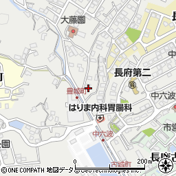 山口県下関市長府豊城町7-34周辺の地図