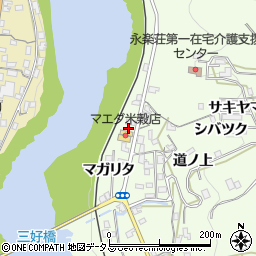 徳島県三好市池田町中西ナガタ周辺の地図