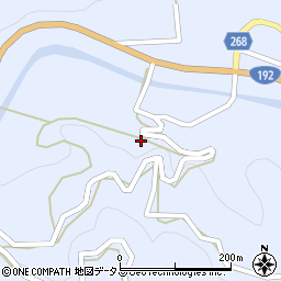 徳島県三好市池田町馬路烏帽子尾周辺の地図