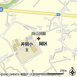 岡公民館周辺の地図