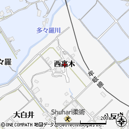 徳島県徳島市丈六町西高木周辺の地図