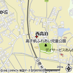 山口県山陽小野田市西高泊187周辺の地図