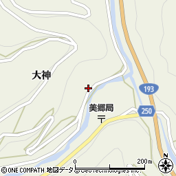 徳島県吉野川市美郷大神8-1周辺の地図