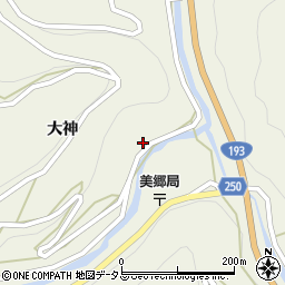 徳島県吉野川市美郷大神7周辺の地図
