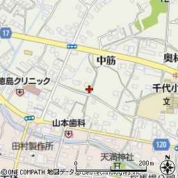 徳島県小松島市中田町中筋周辺の地図