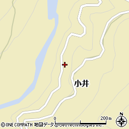 奈良県吉野郡十津川村小井周辺の地図