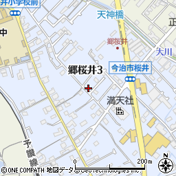愛媛県今治市郷桜井周辺の地図