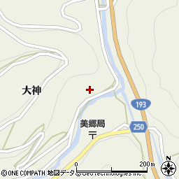徳島県吉野川市美郷大神3周辺の地図