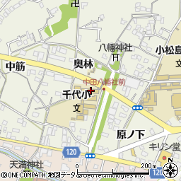 徳島県小松島市中田町奥林33-7周辺の地図