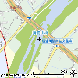 勝浦川橋周辺の地図