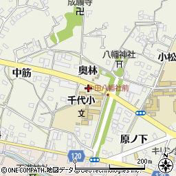 徳島県小松島市中田町奥林周辺の地図