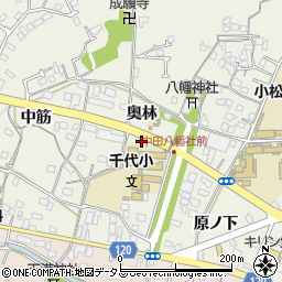 徳島県小松島市中田町（奥林）周辺の地図