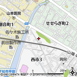 赤尾製麺所周辺の地図