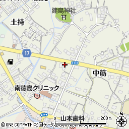徳島県小松島市中田町狭間周辺の地図