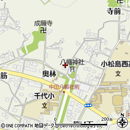 徳島県小松島市中田町奥林28周辺の地図
