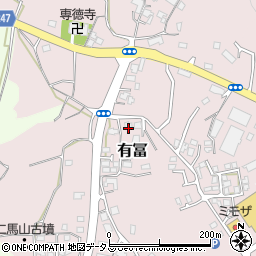 山口県下関市有冨253周辺の地図