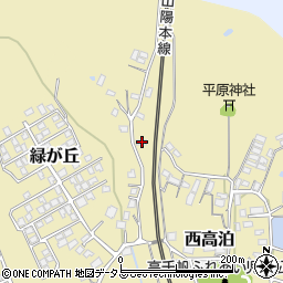 山口県山陽小野田市西高泊1166周辺の地図
