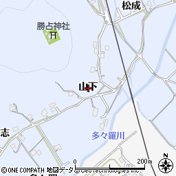 徳島県徳島市勝占町山下周辺の地図