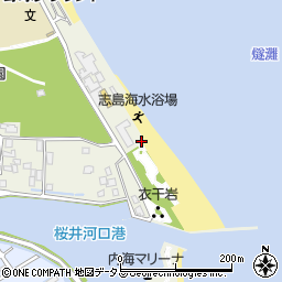 志島ヶ原海岸周辺の地図