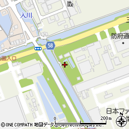 三田尻塩田記念産業公園周辺の地図
