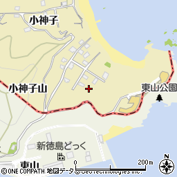 徳島県徳島市大原町小神子山周辺の地図