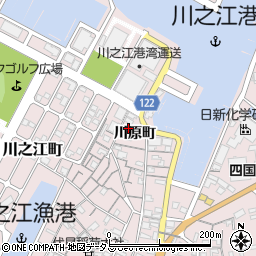 愛媛県四国中央市川之江町（川原町）周辺の地図