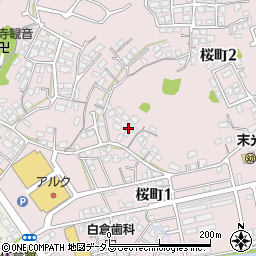 山口県下松市桜町周辺の地図
